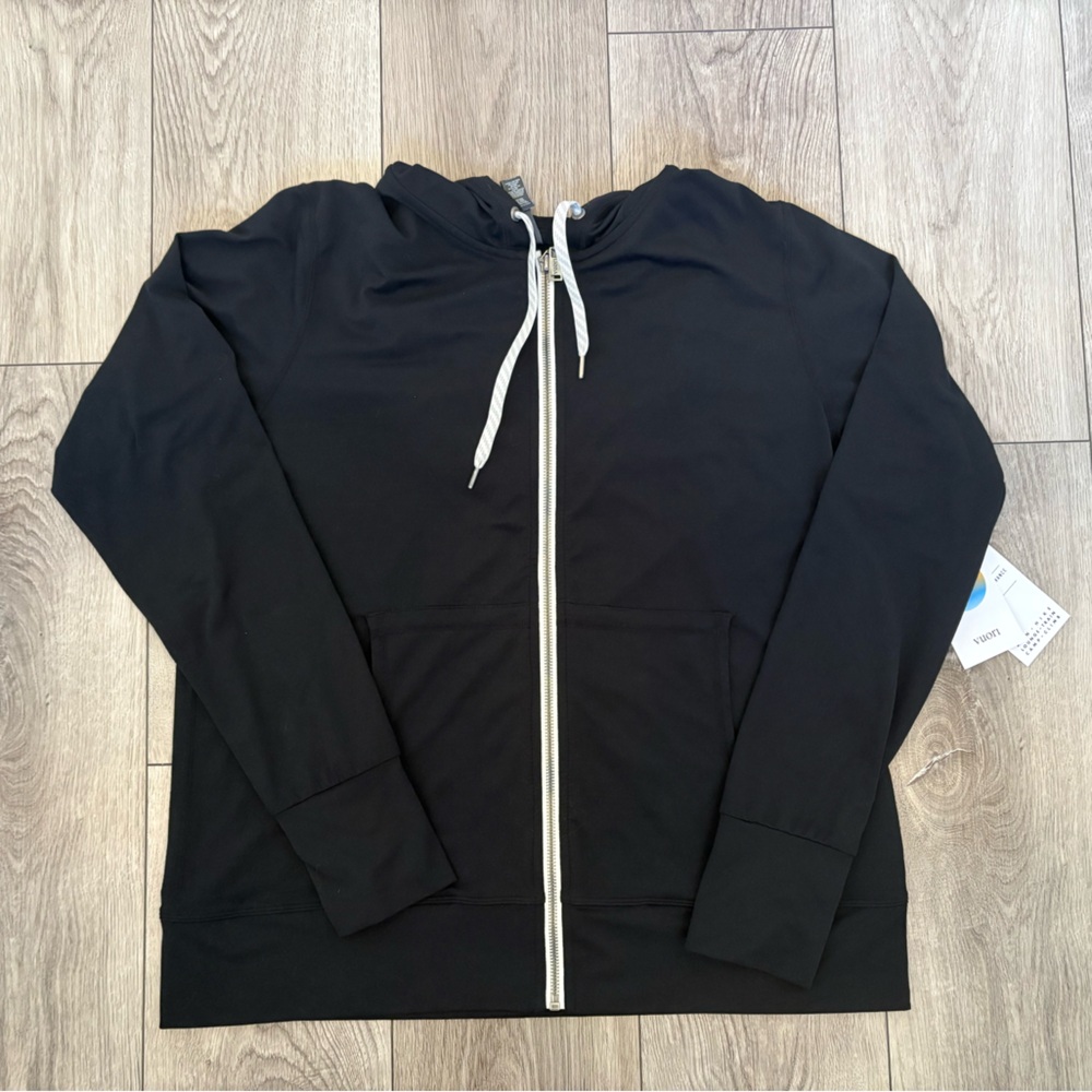 Vuori Halo Performance Zip Hoodie Black Women’s XL NWT